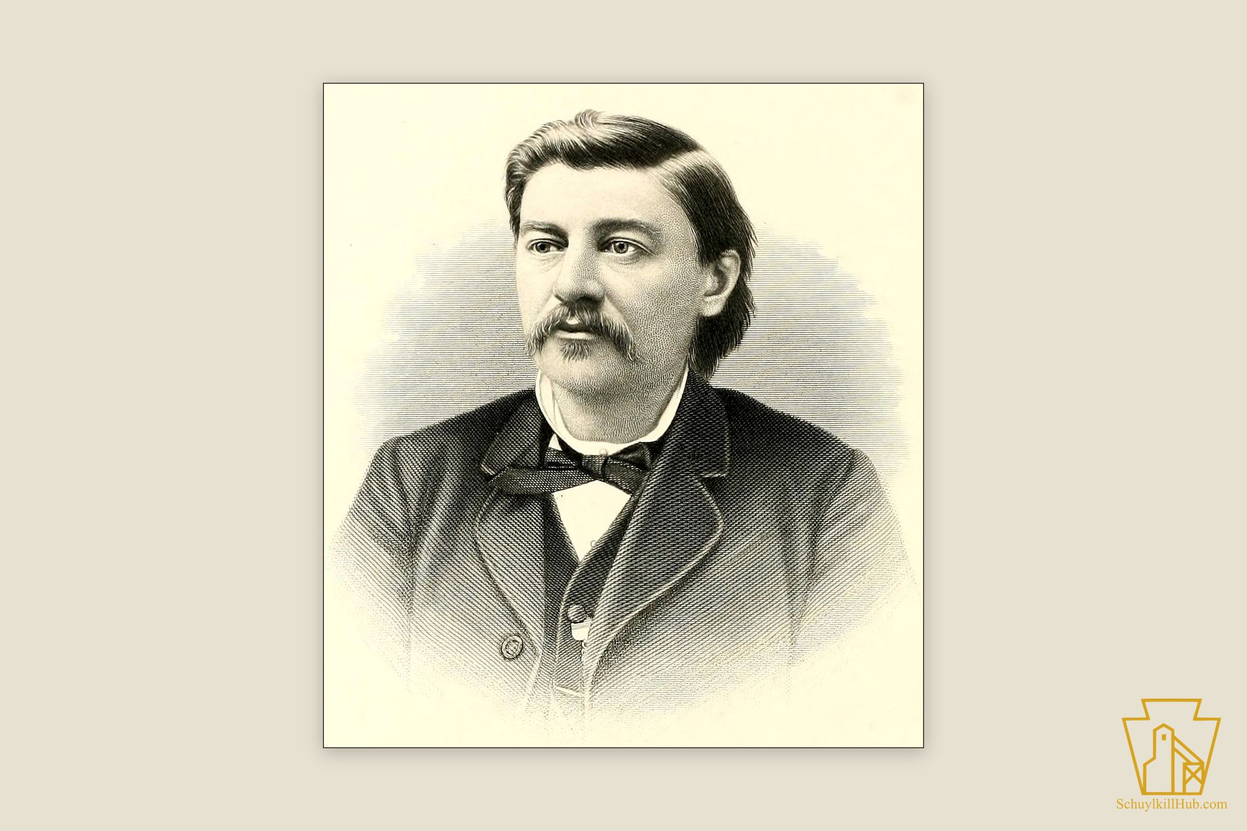 Steel-engraved bust portrait of Congressman Charles N. Brumm.