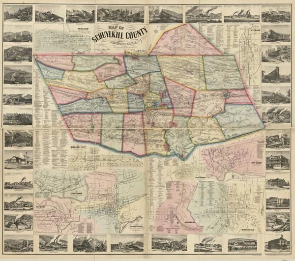 Map of Schuylkill County, Pennsylvania: From Actual Surveys (Scott) (1864)