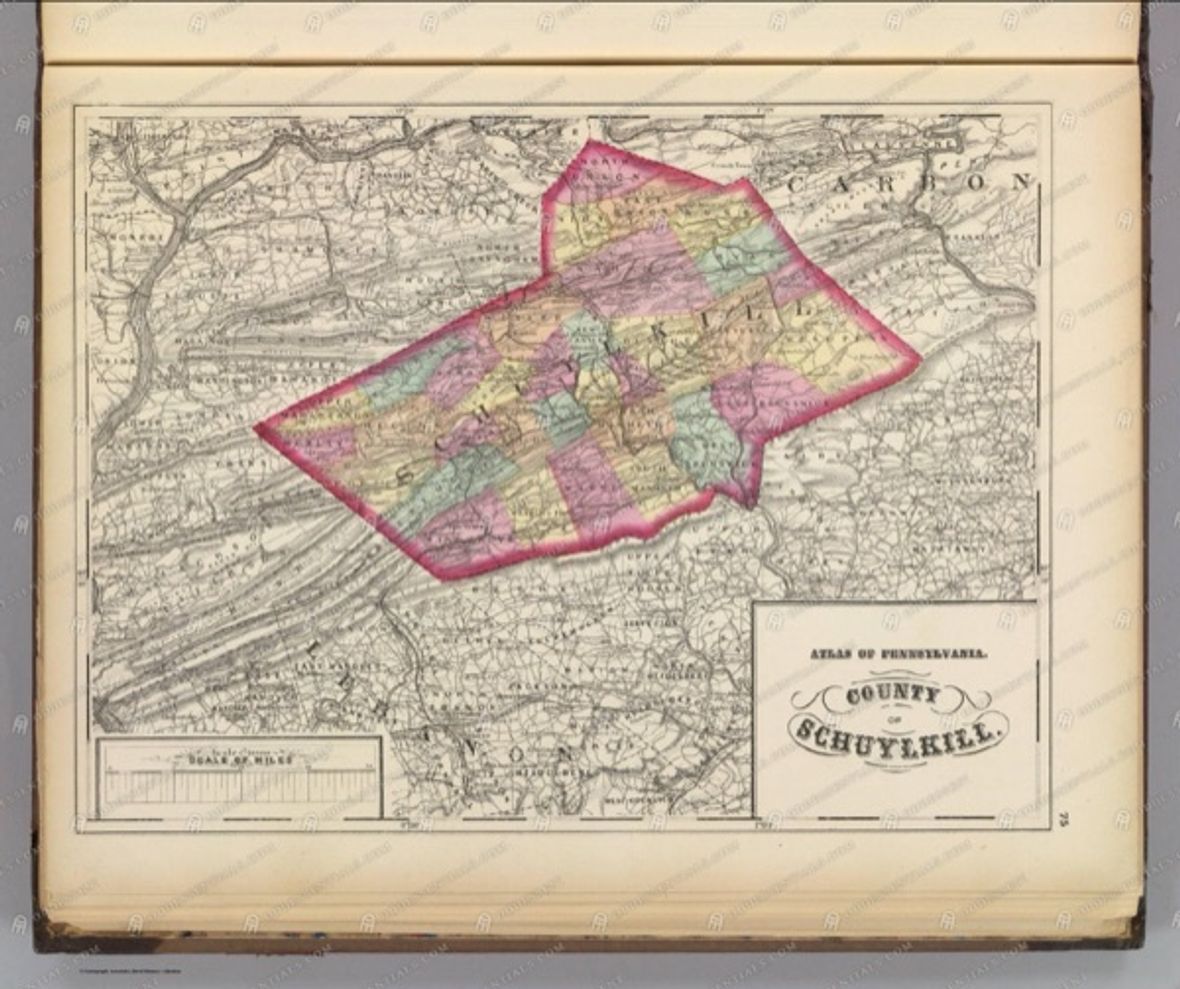 County of Schuylkill (Walling & Gray, New Topographical Atlas of PA) (1872)
