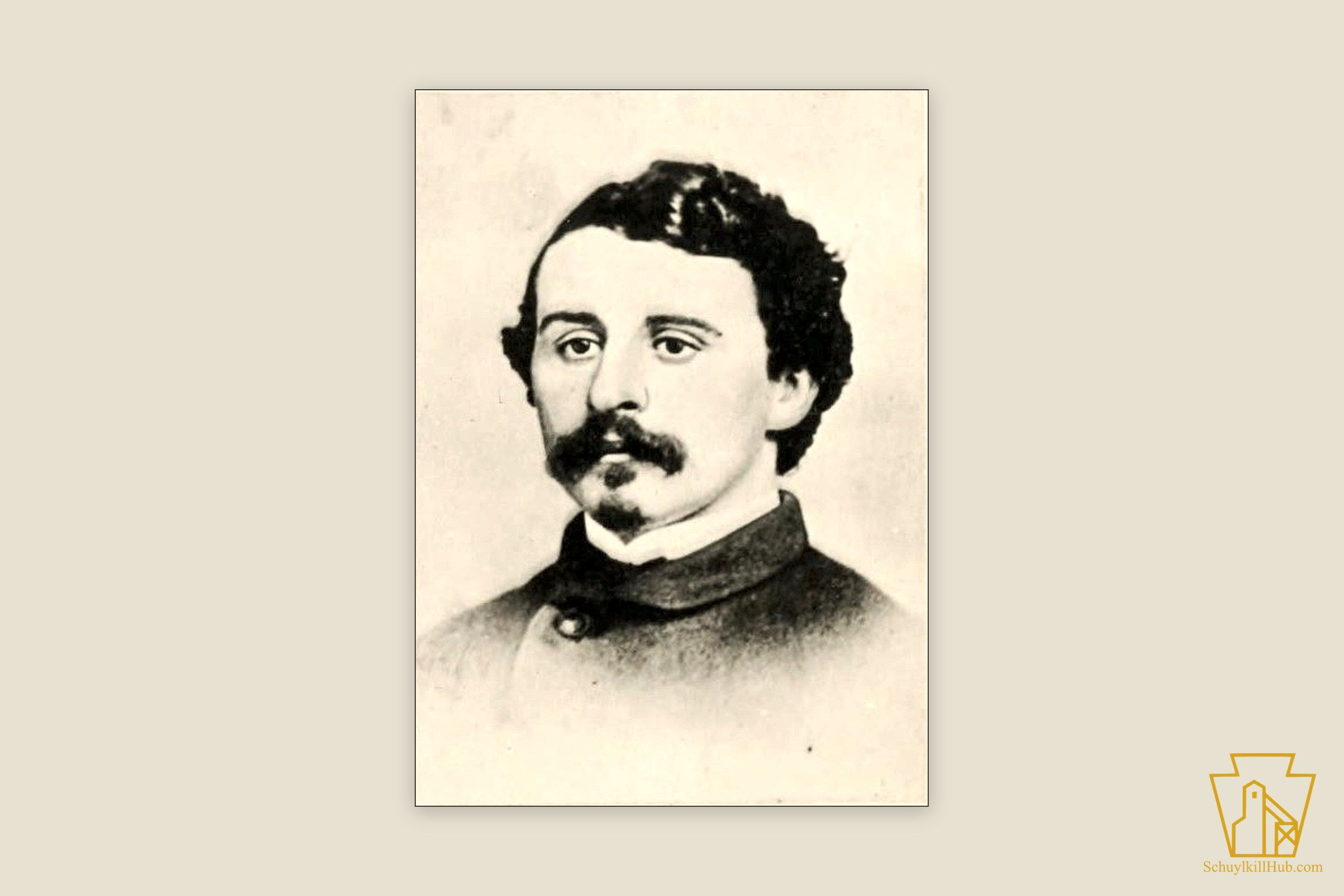 Portrait print of Henry Pleasants, the Pottsville mining engineer of the 48th Pennsylvania.