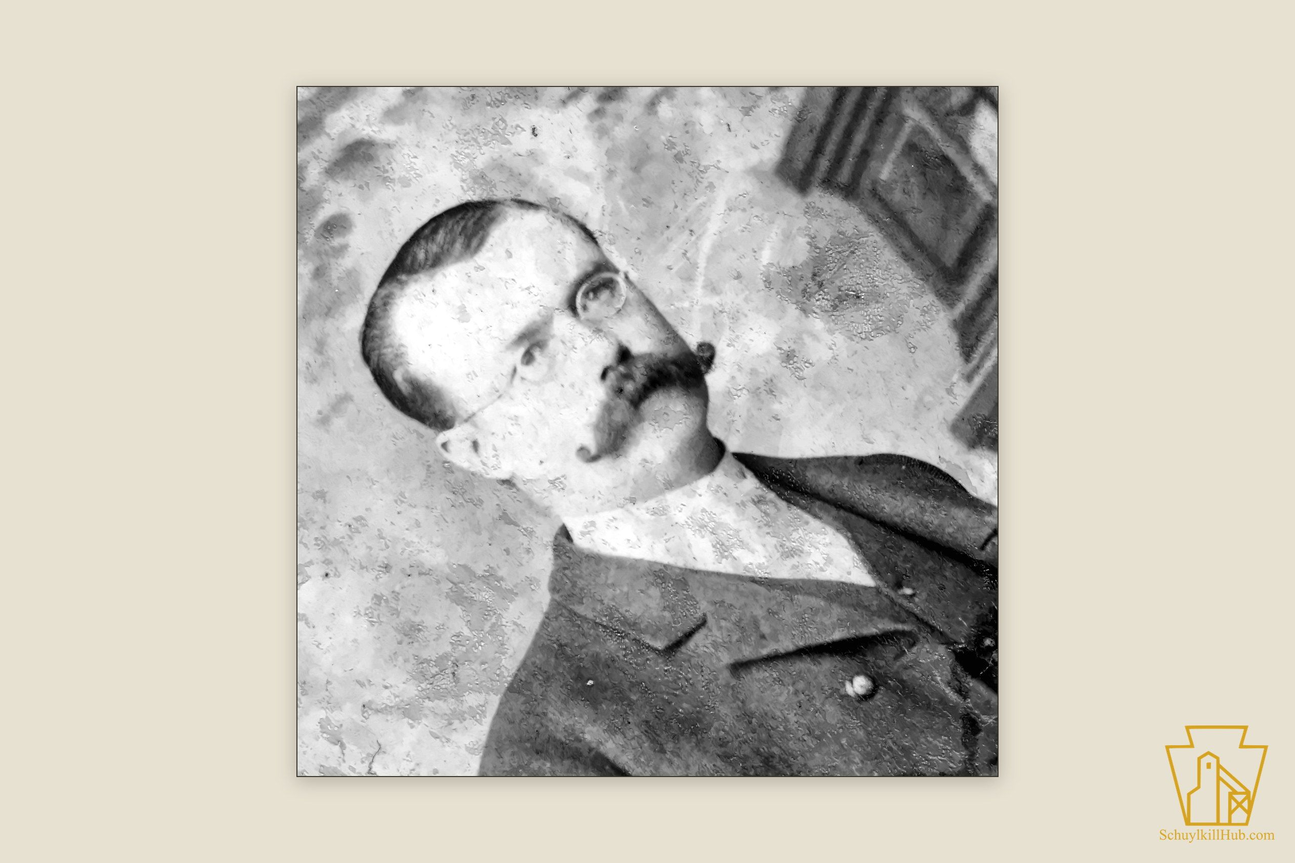 Carte-de-visite bust portrait of Pinkerton detective James McParland.