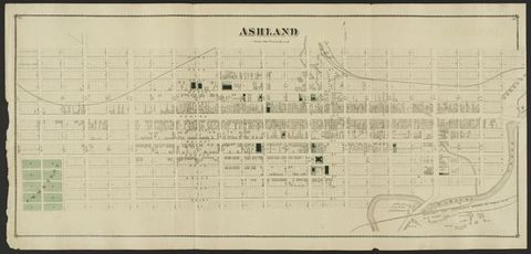Ashland — 1875 Beers Atlas Plate (1875)