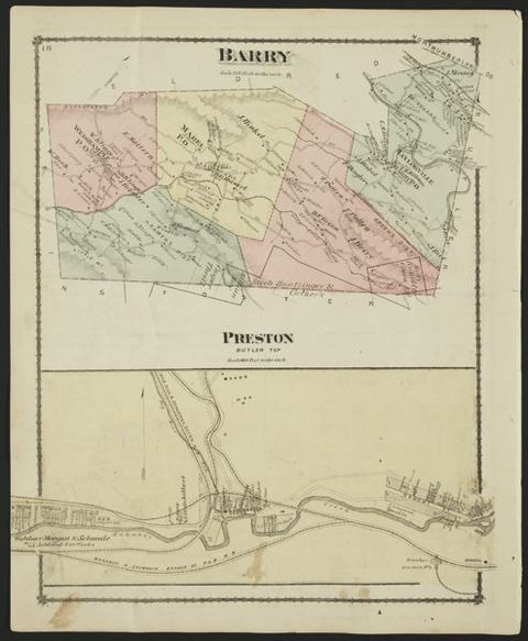 Barry Township — 1875 Beers Atlas Plate (1875)