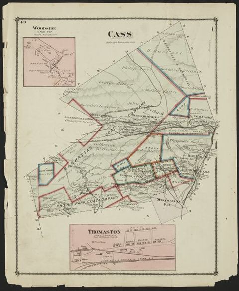 Cass Township — 1875 Beers Atlas Plate (1875)