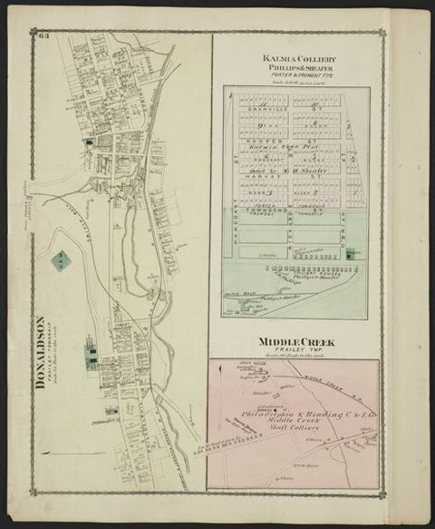 Donaldson — 1875 Beers Atlas Plate (1875)