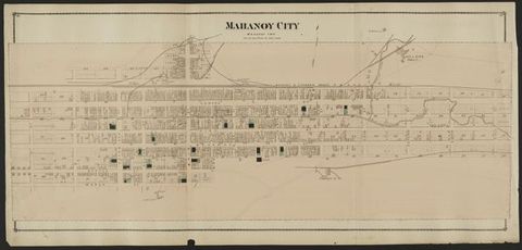 Mahanoy City — 1875 Beers Atlas Plate (1875)