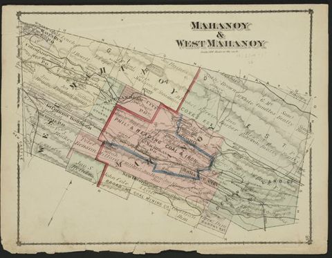 Mahanoy Township — 1875 Beers Atlas Plate (1875)