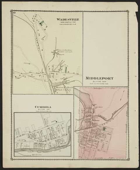 Middleport — 1875 Beers Atlas Plate (1875)