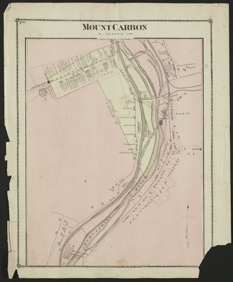 Mount Carbon — 1875 Beers Atlas Plate (1875)