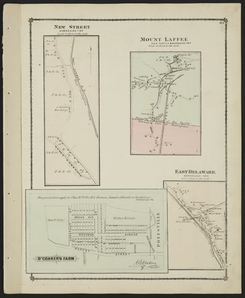 Mount Laffee — 1875 Beers Atlas Plate (1875)