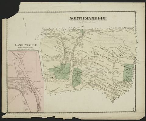 North Manheim Township — 1875 Beers Atlas Plate (1875)