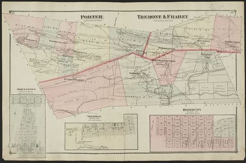 Porter, Tremont & Frailey Townships — 1875 Beers Atlas Plate (1875)