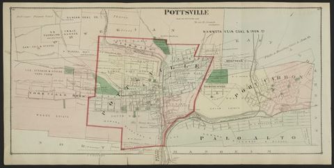 Pottsville — 1875 Beers Atlas Plate (1875)