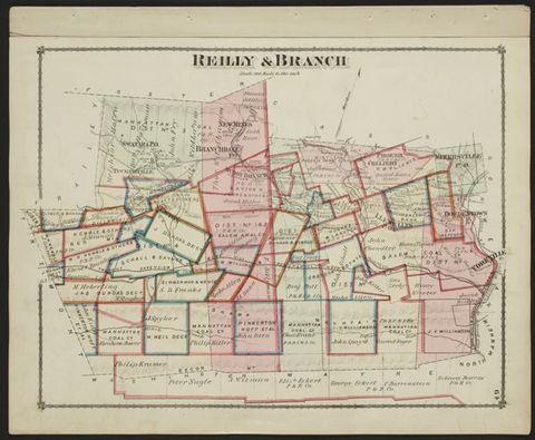 Reilly & Branch Townships — 1875 Beers Atlas Plate (1875)