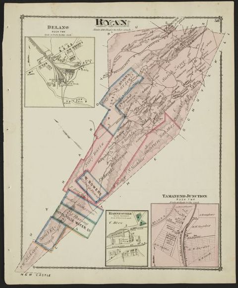 Ryan Township — 1875 Beers Atlas Plate (1875)