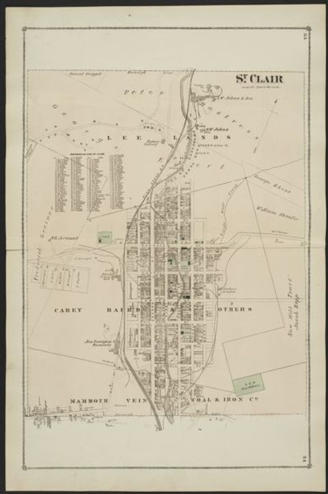 St. Clair — 1875 Beers Atlas Plate (1875)