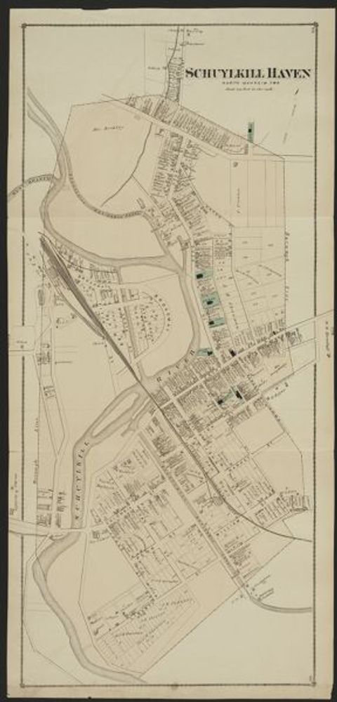 Schuylkill Haven — 1875 Beers Atlas Plate (1875)