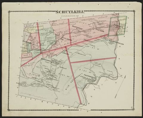 Schuylkill Township — 1875 Beers Atlas Plate (1875)