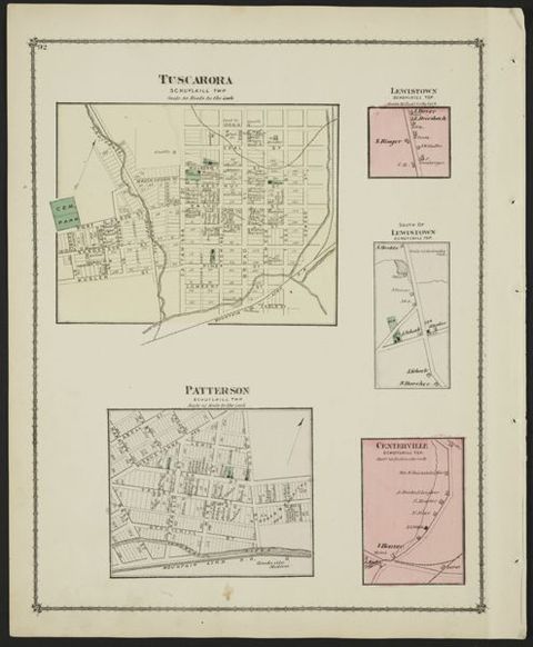 Tuscarora — 1875 Beers Atlas Plate (1875)