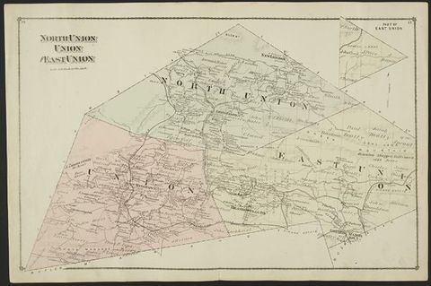 East Union Township — 1875 Beers Atlas Plate (1875)
