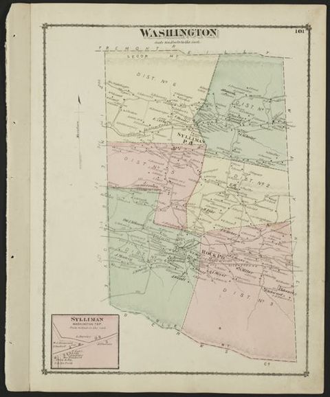 Washington Township — 1875 Beers Atlas Plate (1875)