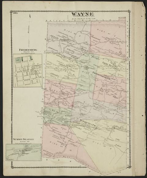 Wayne Township — 1875 Beers Atlas Plate (1875)
