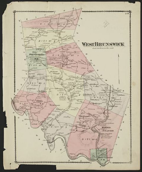 West Brunswick Township — 1875 Beers Atlas Plate (1875)
