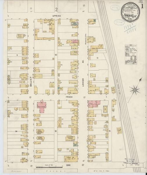 Sanborn Fire Insurance Maps — Frackville (series) (1898-1950)