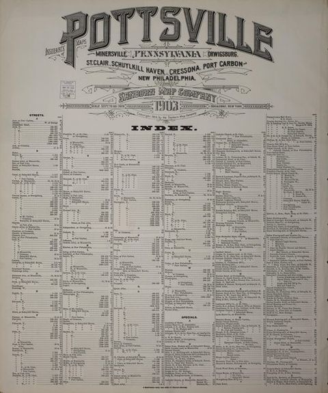 Sanborn Map — Pottsville, 1903 (1903)