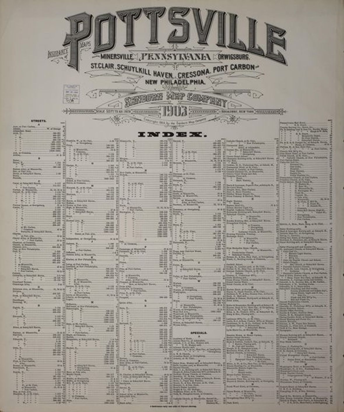 Sanborn Map — Pottsville, 1903 (1903)