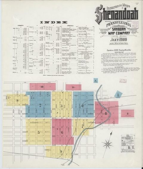 Sanborn Map — Shenandoah, 1908 (1908)