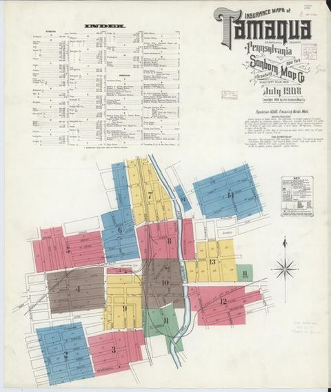 Sanborn Map — Tamaqua, 1908 (1908)