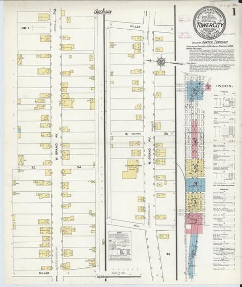 Sanborn Fire Insurance Maps — Tower City (series) (1911-1939)