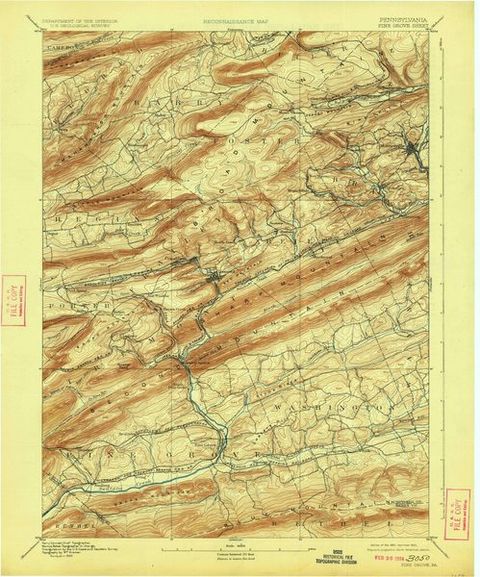 USGS Topographic Map — Pine Grove Quadrangle, 1892 (1892)